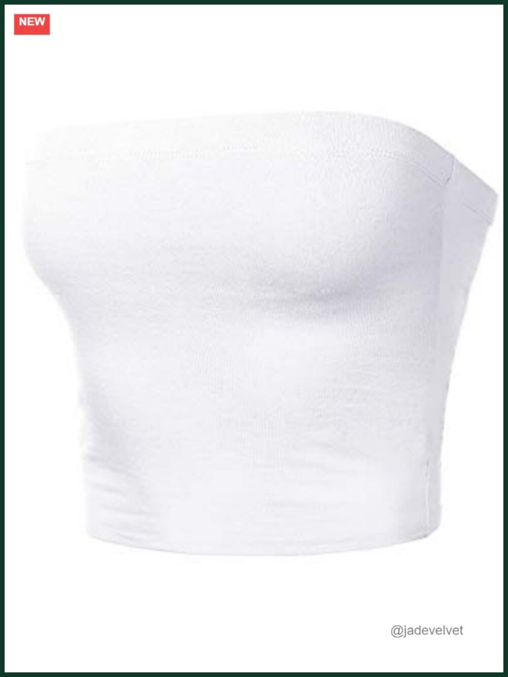 Cotton Strapless Tube Top Double-Layered Bandeau Crop Top Sleeveless